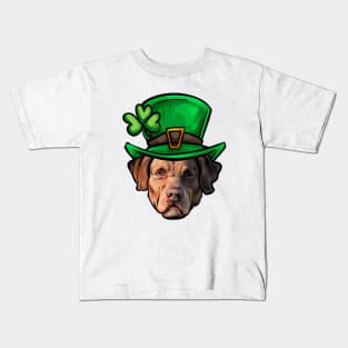 St Patricks Day Chesapeake Bay Retriever Kids T-Shirt